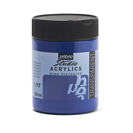 Pebeo Acry Stud N°17 Bleu de Phtalocyanine - 500 ml 