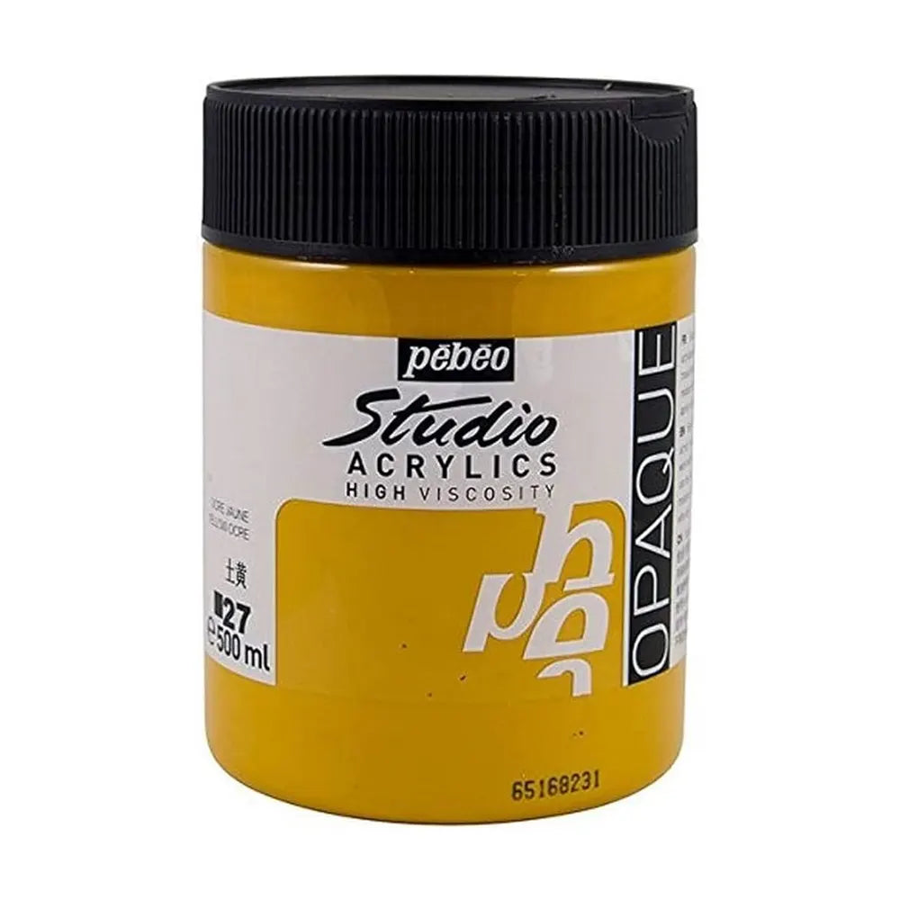 Pebeo Acry Stud N°27 Ocre Jaune - 500 ml 
