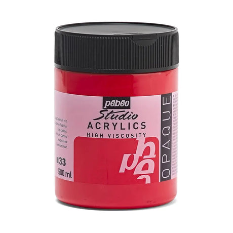 Pebeo Acry Stud N°33 Rouge de Cadmium Imit - 500 ml 