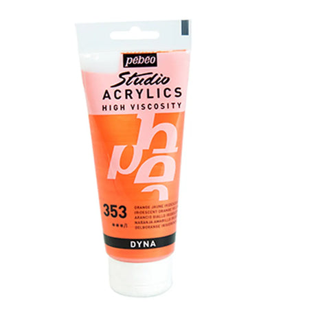 Pebeo Acry Stud N°353 Orange Jaune Iridescent - 100 ml