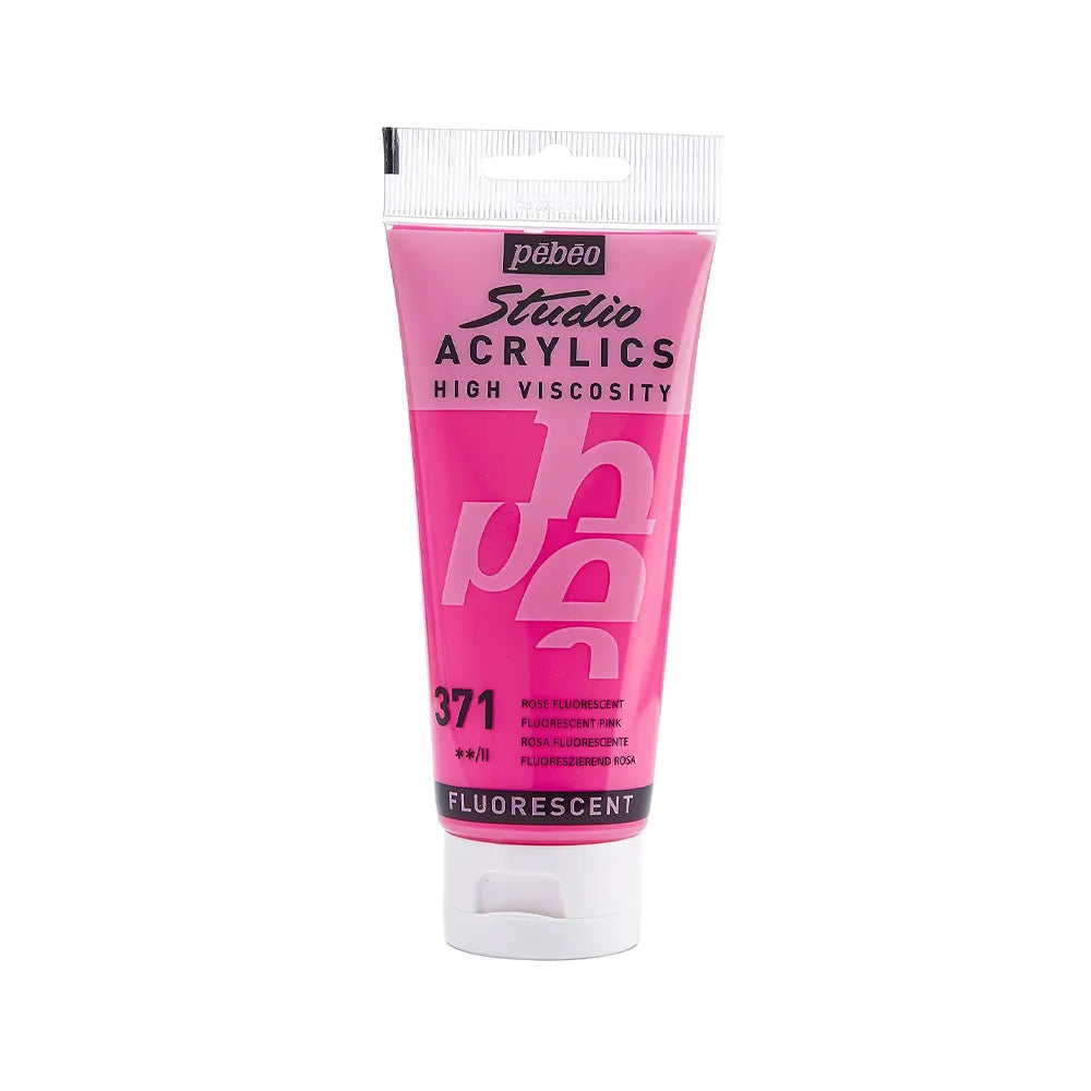 Pebeo Acry Stud N°371 Rose Fluorescent - 100ml 