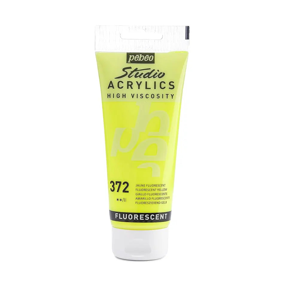 Pebeo Acry Stud N°372 Jaune Fluorescent - 100ml 