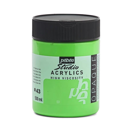 Pebeo Acry Stud N°43 Teinte Vert de Cadmium Imit - 500 ml 