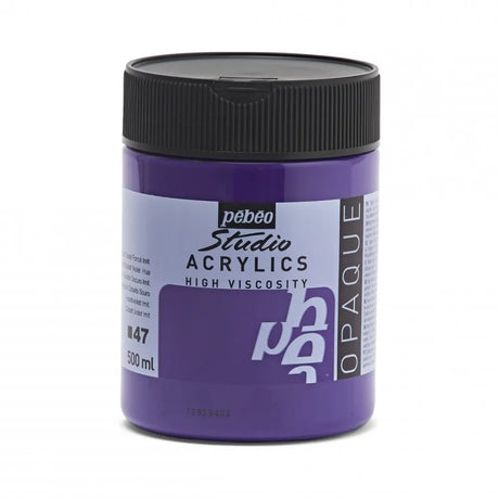 Pebeo Acry Stud N°47 Violet Cobalt Fonce Imit - 500 ml