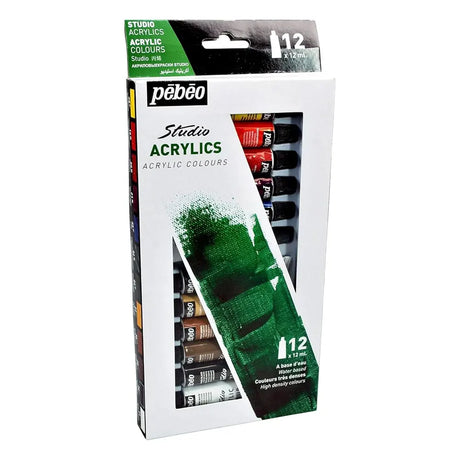 Pebeo Etui de 12 Tubes Studio Acrylics 12 ml