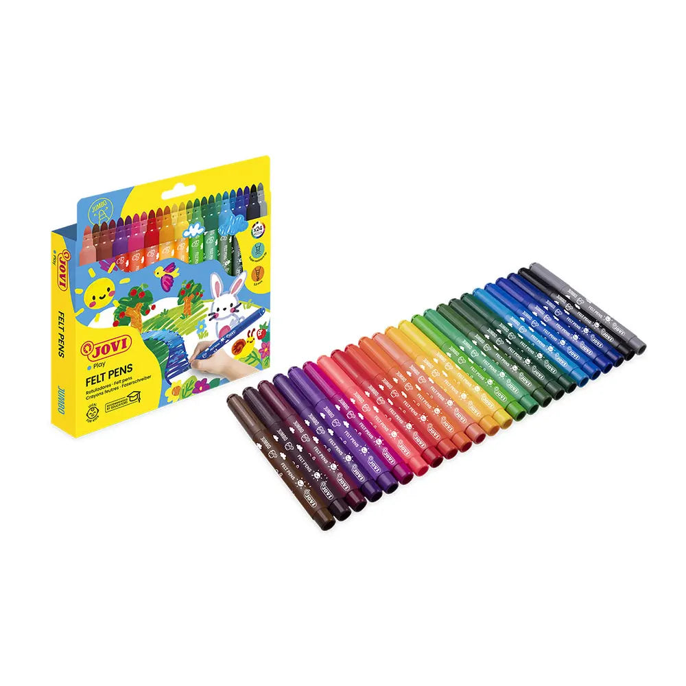 Jovi Boîte de 24 Feutres Lavables Maxi