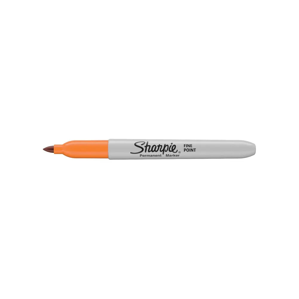 Sharpie Marqueur Permanent Pointe Fine 1 mm Boîte de 12 - Orange