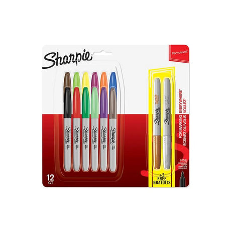 Sharpie Marqueur Permanent Assortis Pack de 12+2