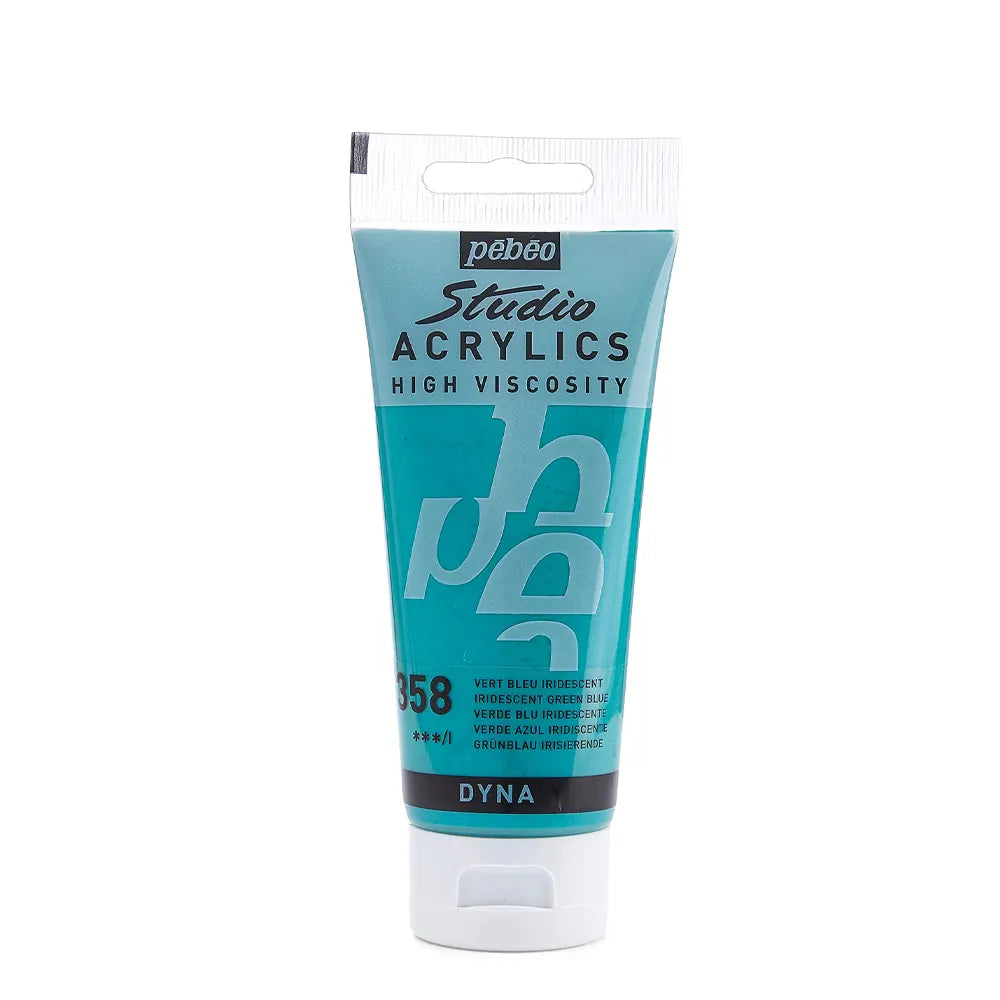Pebeo Acry Stud N°358 Vert Bleu Iridescent - 100 ml 