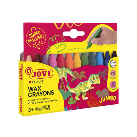 Jovi Boîte de 12 Crayons de Cire Couleur