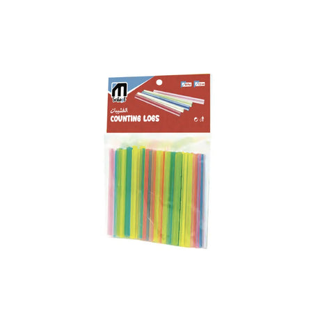 M.School Bûchettes pour Comptage 50 Pièces - 4 Couleurs
