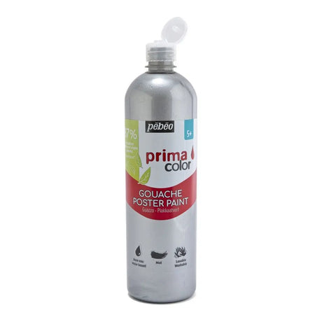 Pebeo Gouache Prima Liquide Concentrée  1000 ml– Argent