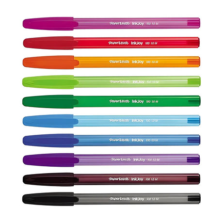 InkJoy Paper Mate Blister de 4 Stylos à Bille 100 - Assortiment de Couleurs