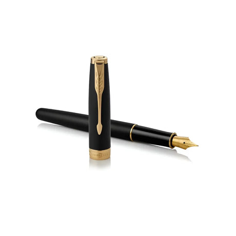 Parker Stylo Plume Essential Sonnet, Pointe Fine - Noir Mat GT