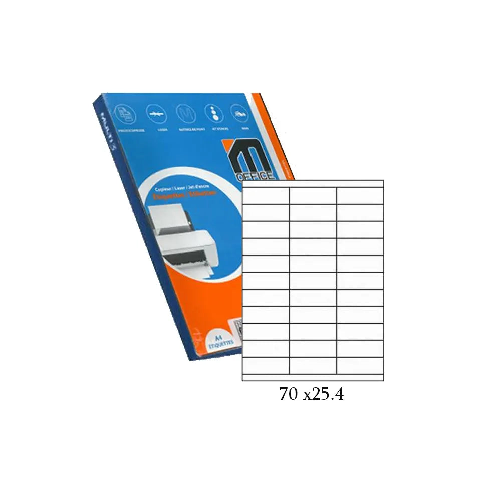 M.Office Étiquettes Adhésives A4 Format 70x25,4