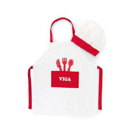 Viga Toys Petit Chef Uniforme & Chapeau Rouge 3A+