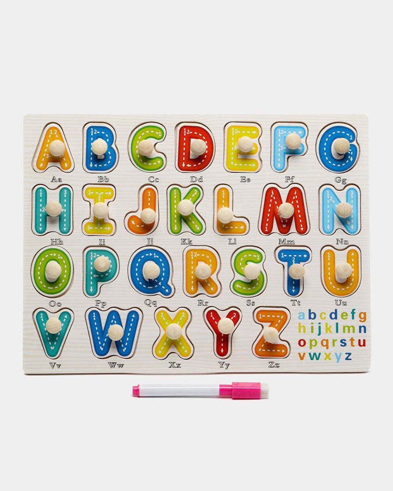 Alphabet Wooden Puzzle & Slate 3 years+