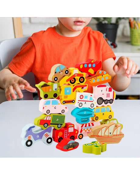 Wooden Balance Blocks Vehicles 18M+