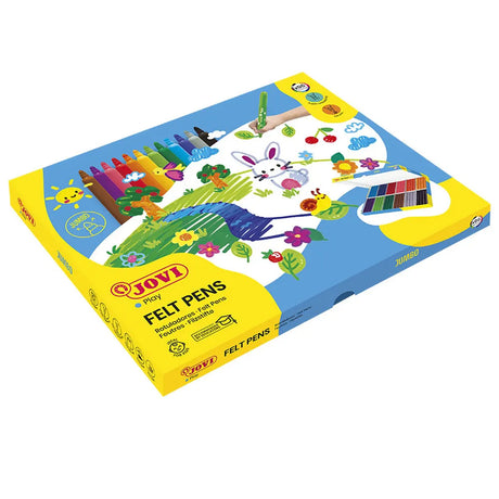 Jovi Boîte de 96 Feutres Lavables Maxi - Couleurs Assorties