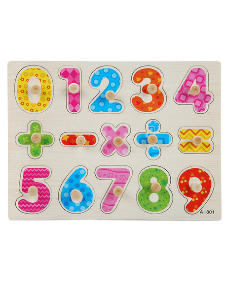 Puzzle Encastrable En Bois Chiffres 18M+
