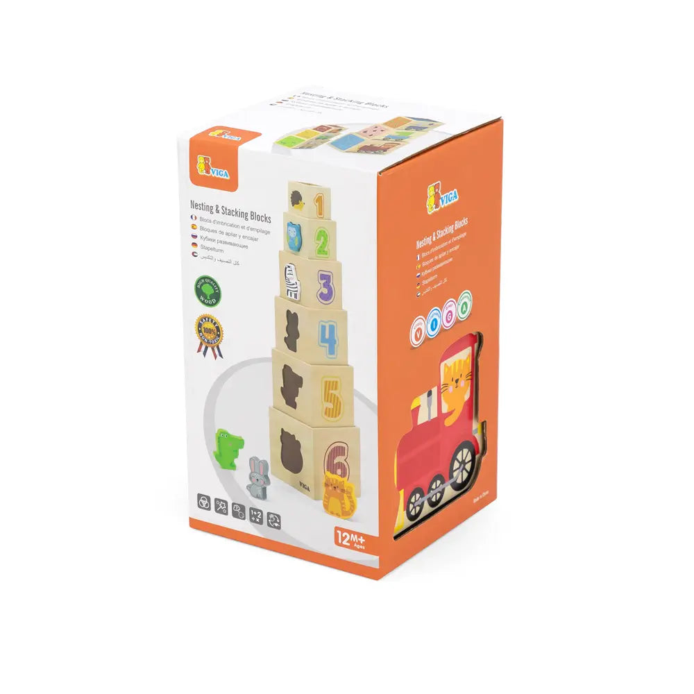 Viga Toys Interlocking & Stacking Blocks 18M+