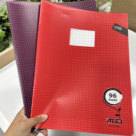 Atika Cahier Piqure A4+ 96 Pages Seyès 70g - Violet Foncé