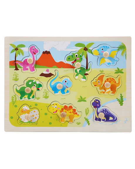 Puzzle Encastrable En Bois Dinosaures 18M+