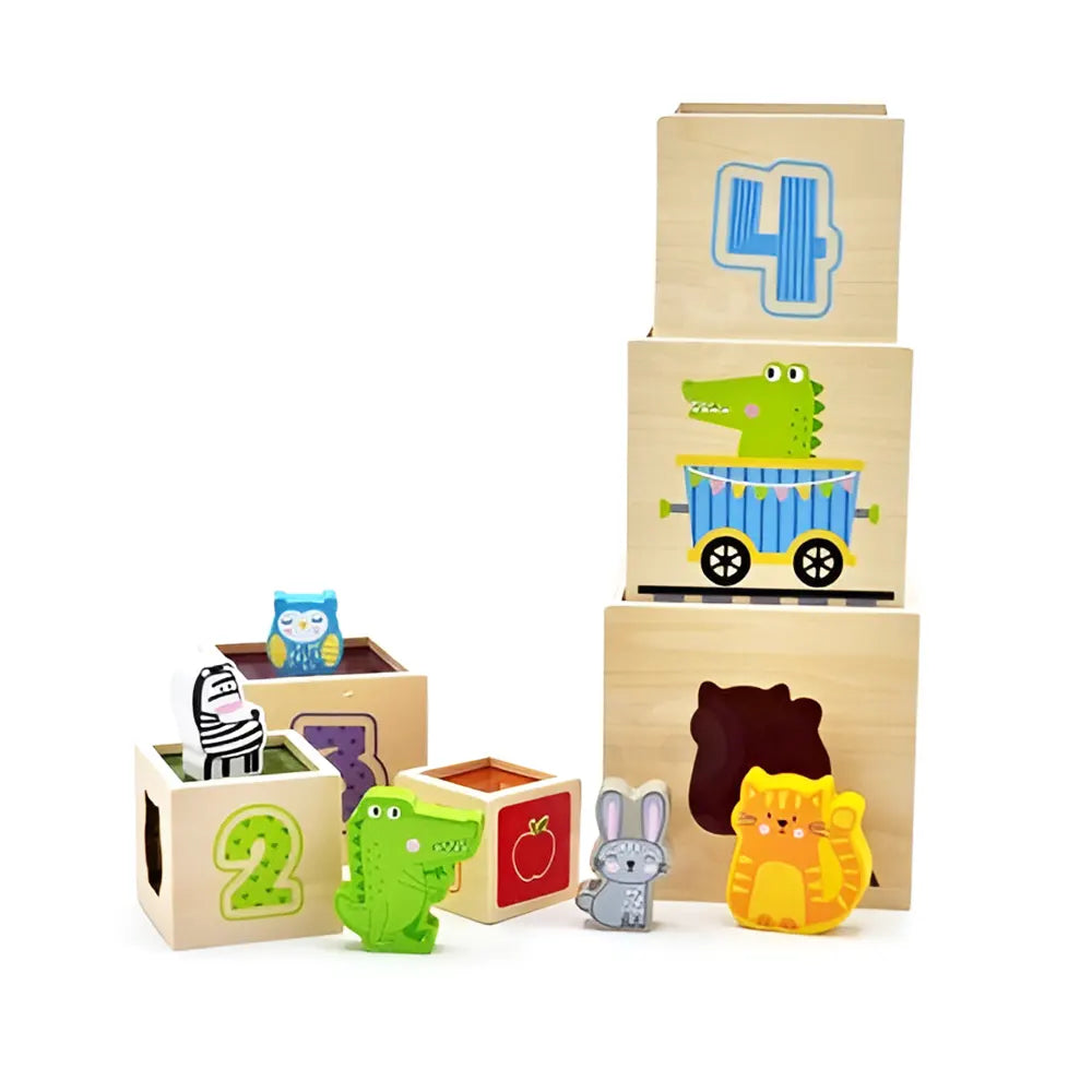 Viga Toys Blocs à Emboîter & à Empiler 18M+