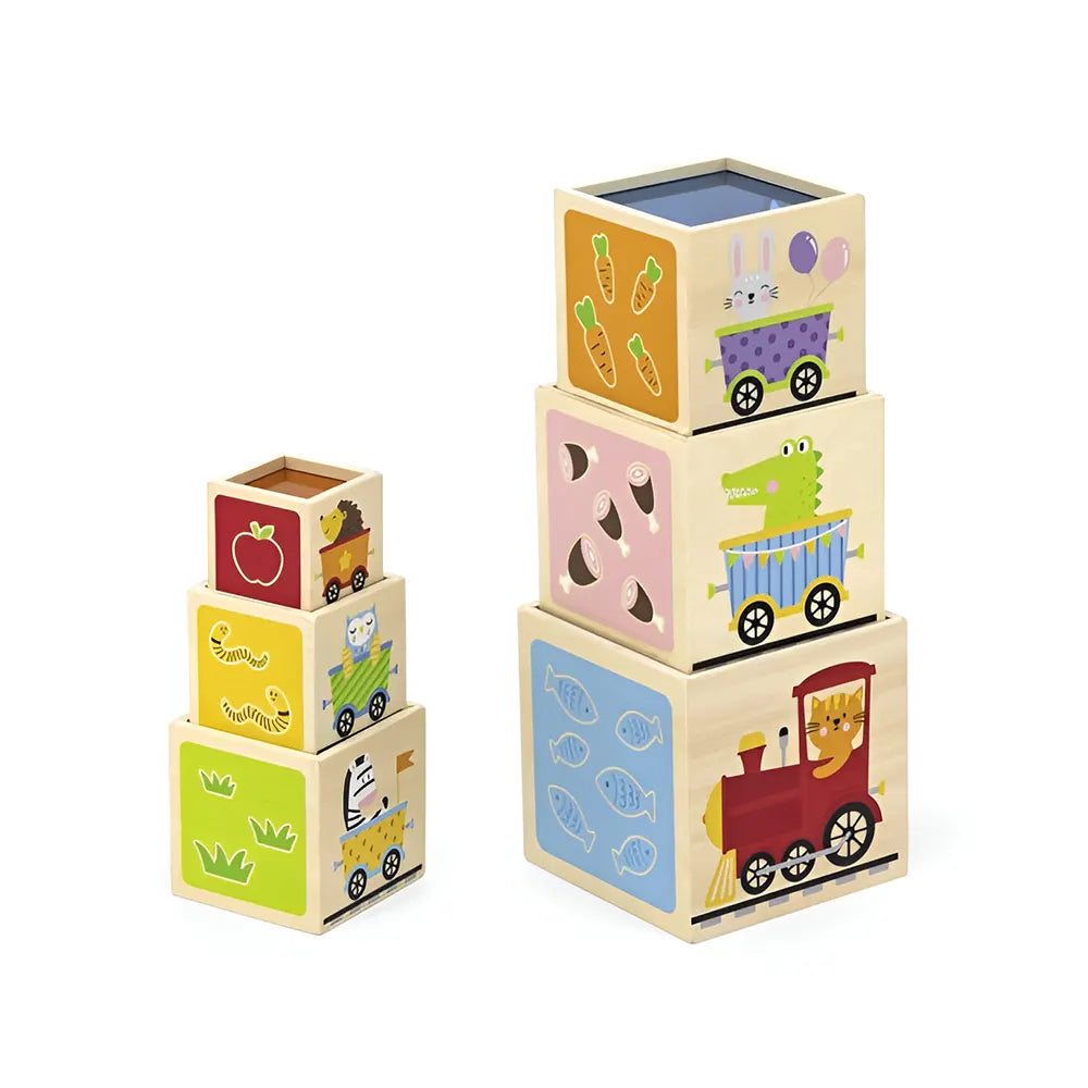 Viga Toys Blocs à Emboîter & à Empiler 18M+