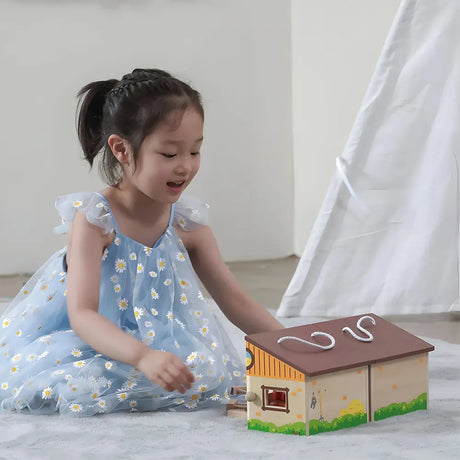 Viga Toys Jeu de Ferme Stable Pliable  3A+