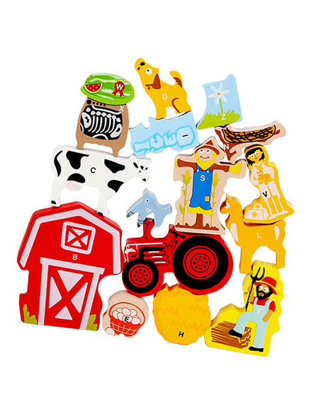 Puzzle en Bois Rectangle la Ferme 18M+