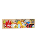 Puzzle en Bois Rectangle la Ferme 18M+