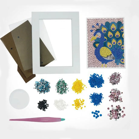 Buki Kit Créatif Glitter Mosaïque 7A+ - Paon