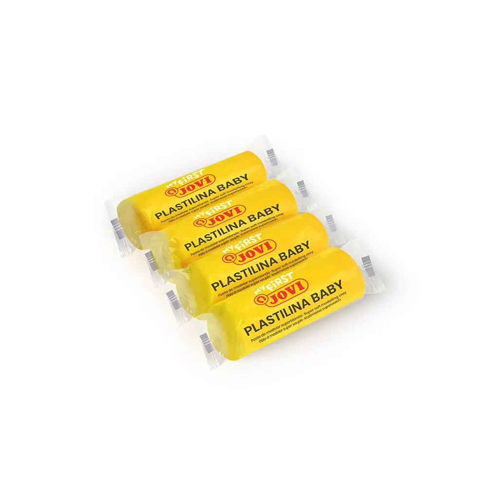 Jovi Boîte de 18 Pains de Pâte à Modeler Super Souple Baby 38g - Jaune
